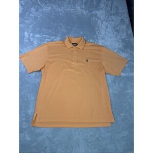 Ashworth Golf Polo Shirt Mens Size L Collared Short Sleeve Ez-tech Orange